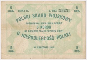 Polnischer Militärschatz, 5 Kronen 1914, Em.1