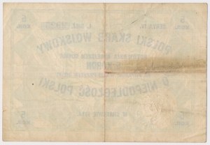 Trésorerie militaire polonaise, 5 couronnes 1914, Em.1