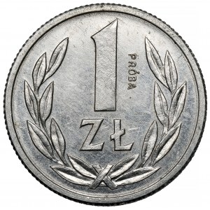 Próba ALUMINIUM 1 złoty 1989 - 1 z 18 sztuk