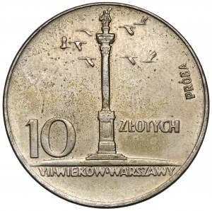 MIEDZIONIKIEL 10 zloty Muster 1966 Kleine Säule - B.RZADKA