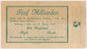 Freiburg i Schl. (Świebodzice), 5 billion mk 1923