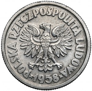 Próba ALUMINIUM 5 złotych 1958 Waryński - 1 z 20 sztuk