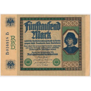 Germany, 5.000 Mark 1922