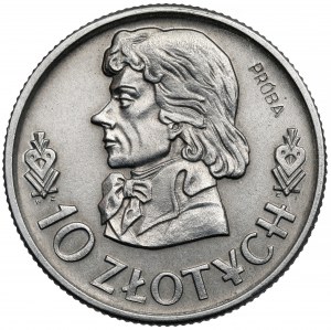 Próba ALUMINIUM 10 złotych 1958 Kościuszko - z PRÓBA - 1 z 10 sztuk