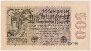 Deutschland, 500 Millionen Mark 1923 - 5-stellige Nummerierung