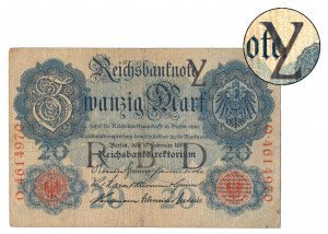 Germany, 20 Mark 1914 - with overprint ?