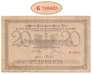 20 mkp 1919 - K - 6 digits with comma - rare