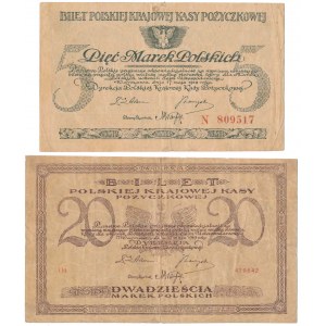5 i 20 mkp 05.1919 - zestaw (2szt)