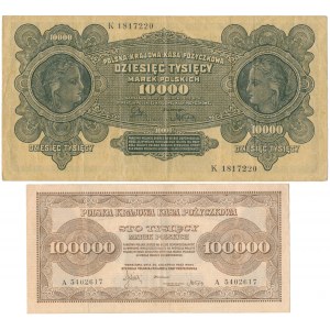 10.000 mkp 1922 i 100.000 mkp 1923 - zestaw (2szt)
