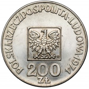 Próba SREBRO 200 złotych 1974 XXX lat PRL