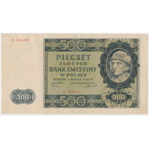 500 złotych 1940 - B