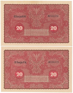 20 mkp 1919 - II Serja BM and FA - set (2pcs)