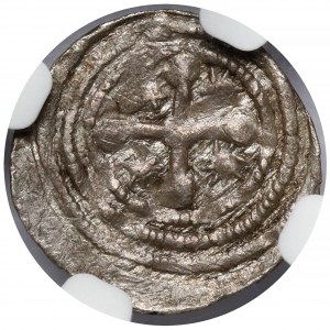 Boleslaw III the Wry-mouthed, Denarius - Fight with the Dragon - no sign