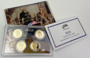 USA, Presidential Dollar Coin Proof Set 2010.