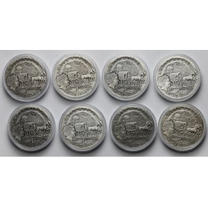 Niue, Szlak Bursztynowy, Dolar 2008-2011 - zestaw (8szt)