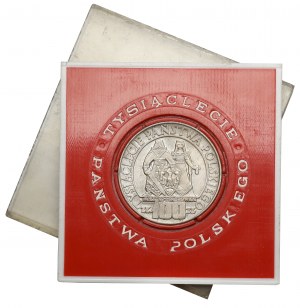 100 zloty 1966 Mieszko and Dabrowka - in case PEWEX