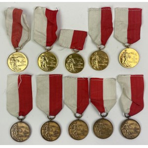PRL, Medale, Za Zasługi dla Pożarnictwa - zestaw (10szt)