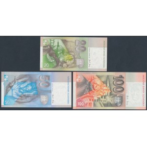 Slovakia, 20, 50 & 100 Korun 2002-2004 (3pcs)