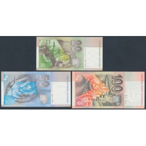 Slovakia, 20, 50 & 100 Korun 2002-2004 (3pcs)