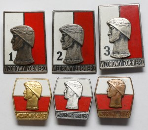 PRL, Badges, Model Cadet and Model Soldier - set (6pcs)