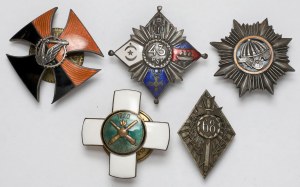 MODERN COPIES of the badges of the Second Republic - set (5pcs)