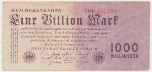 Nemecko, 1 bilión mariek 1923 - desiata emisia