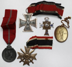 Niemcy, III Rzesza, Zestaw odznaczeń - w tym Krzyż Żelazny (5szt)
