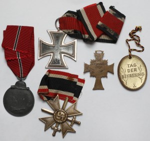 Niemcy, III Rzesza, Zestaw odznaczeń - w tym Krzyż Żelazny (5szt)