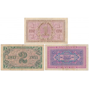 Niemcy, 1, 2 i 5 Deutsche Mark 1948 (3szt)