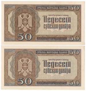 Srbsko, 50 Dinara 1942 (2ks)