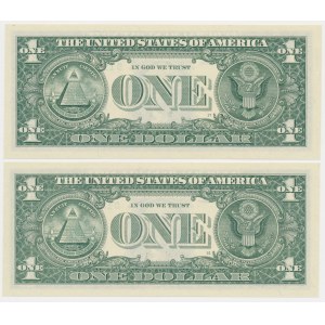 USA, 1 Dollar 2021 - 19522591 i 19611691 - Radar Serial Numbers (2pcs)