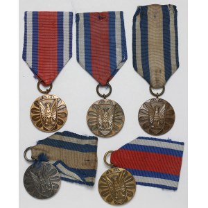 PRL, Medale, Za Zasługi w Ochronie Porządku Publicznego - zestaw (5szt)