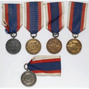 PRL, Medale, W Służbie Narodu MSW - zestaw (5szt)