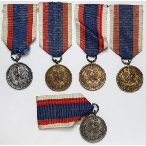 PRL, Medale, W Służbie Narodu MSW - zestaw (5szt)