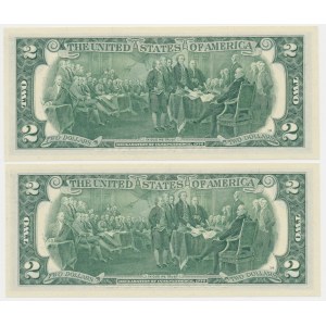 USA, 2 Dollars 2017 - 61888816 i 61899816 - Radar Serial Numbers (2szt)