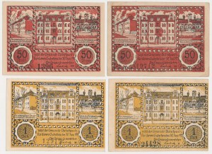 Bielschowitz (Bielszowice), 50 pfg and 1 mk 1921 (4pc)
