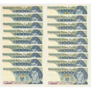 1.000 zł 1982 - zestaw serii MIX (18szt)