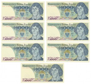 PLN 1,000 1982 - set of MIX series (7pcs)
