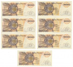 20.000 PLN 1989 - AM und AN (7pc)