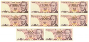 100 zloty 1986-1988 - MIX series set (8pcs)