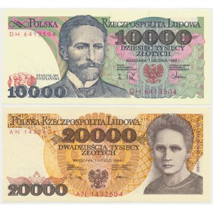 10.000 zł 1988 - DH i 20.000 zł 1989 - AN (2szt)