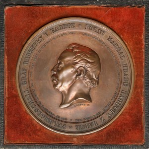 Rakúsko, František Jozef I., medaila 1859 - Radetzky - Pomník v Prahe