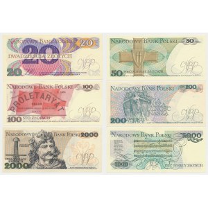 Zestaw 20 - 5.000 zł 1976-1988 (6szt)
