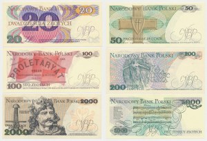 Sada 20 kusov - 5 000 libier 1976-1988 (6 ks)