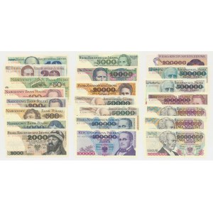 PRL, zestaw banknotów (22szt)