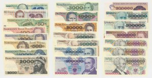 PRL, set di banconote (22 pezzi)