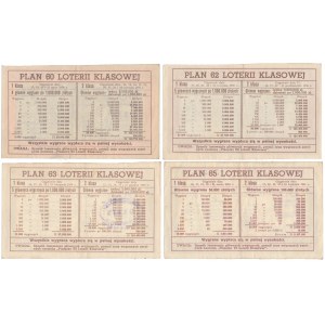 60, 62, 63 i 65-a Loteria Klasowa - zestaw (4szt)