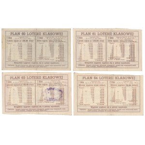 60, 61, 63 i 64-a Loteria Klasowa - zestaw (4szt)