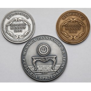 Medale, 400-lecie Mennicy 1994 i Publiczna Sprzedaż Akcji 1998 - zestaw (2szt)