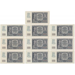 20 złotych 1940 - H - numery kolejne - pakiet (10szt)
